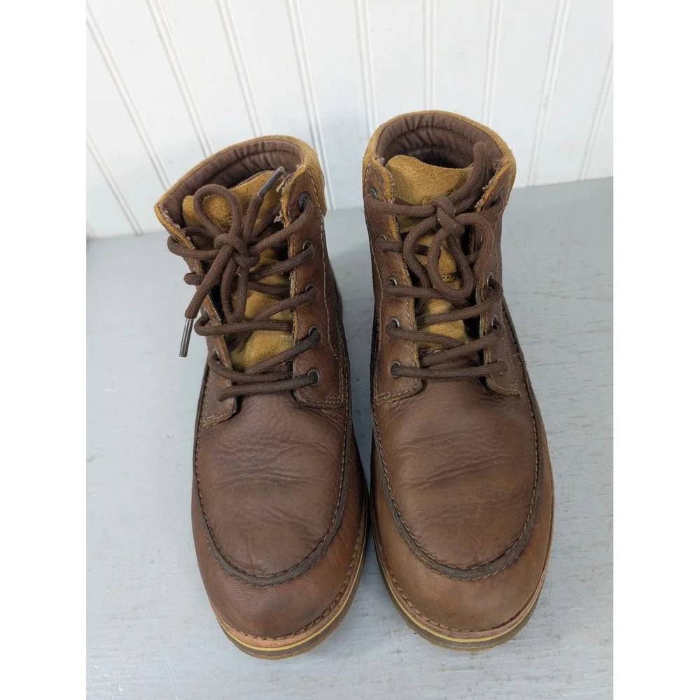 The North Face Ballard Waterproof Boots Men's 10.5 Brown Leather Hiking Casual